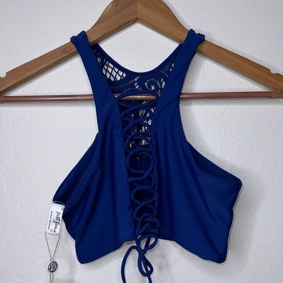 Luli Fama Wanted and Wild Lacey High Neck Halter Womens Size Large - Picture 5 of 10